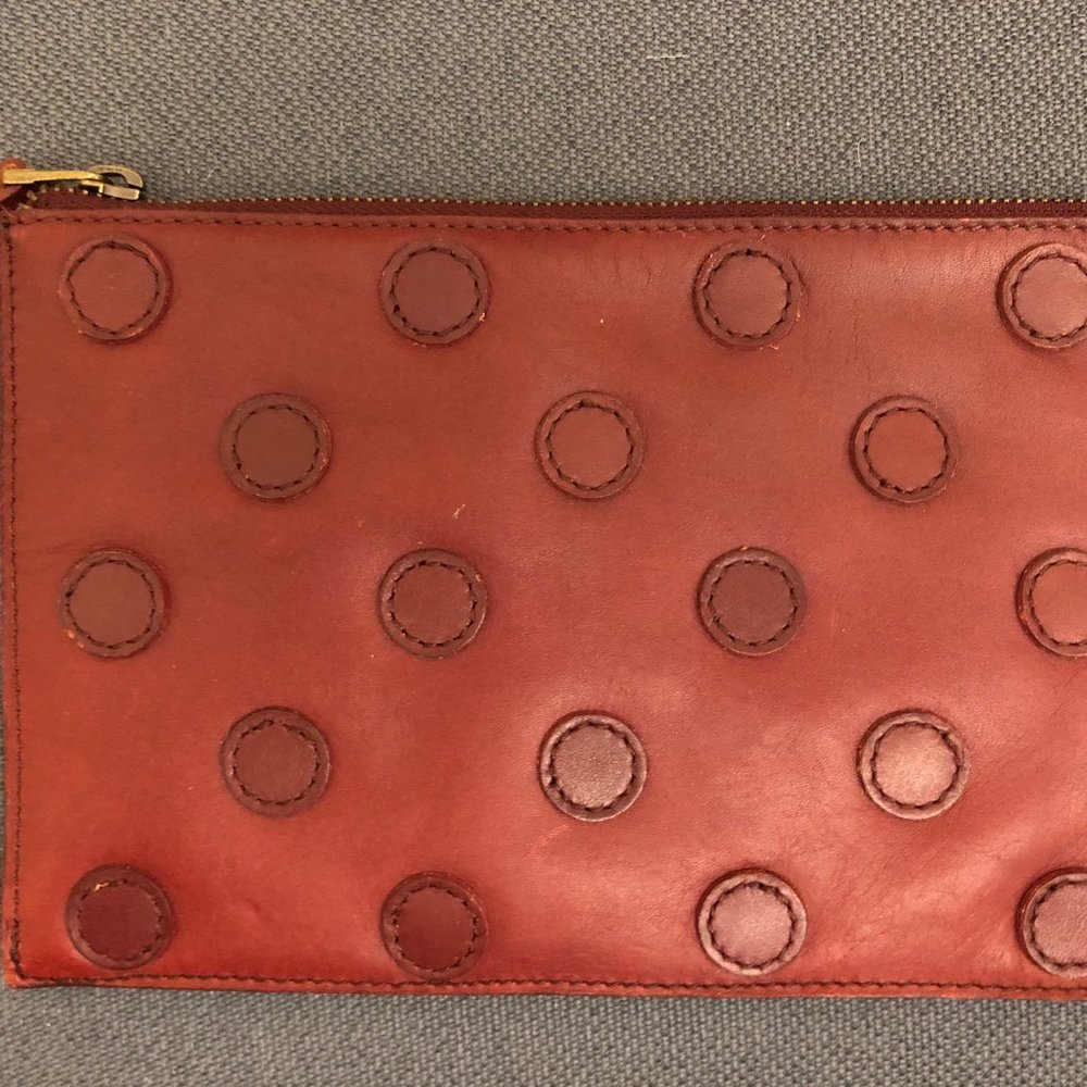 Madewell Leather Dot Applique Pouch